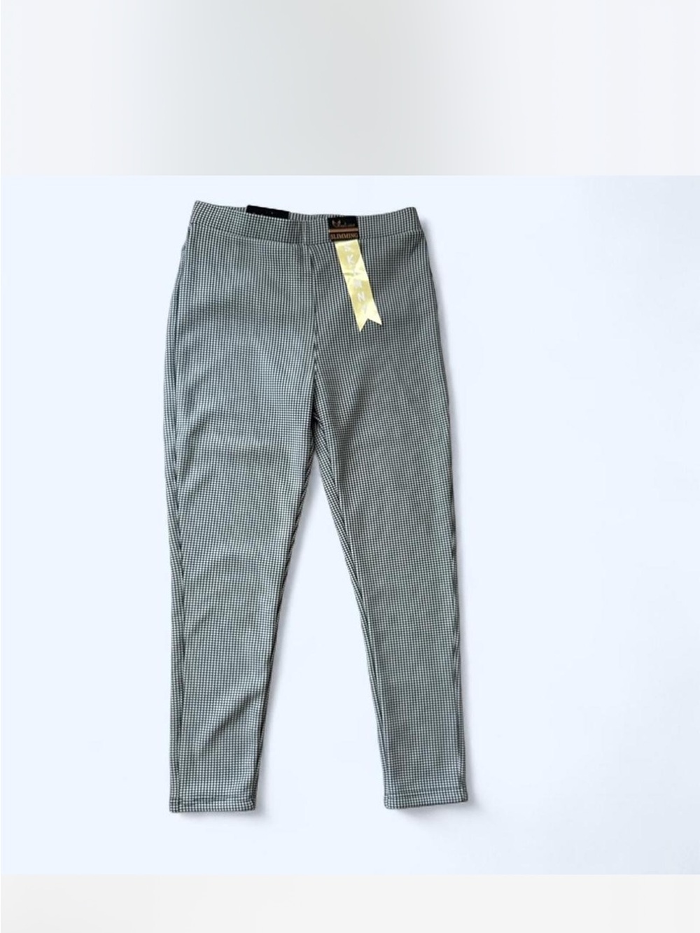 High-Rise Women’s Leggings in Grey Houndstooth